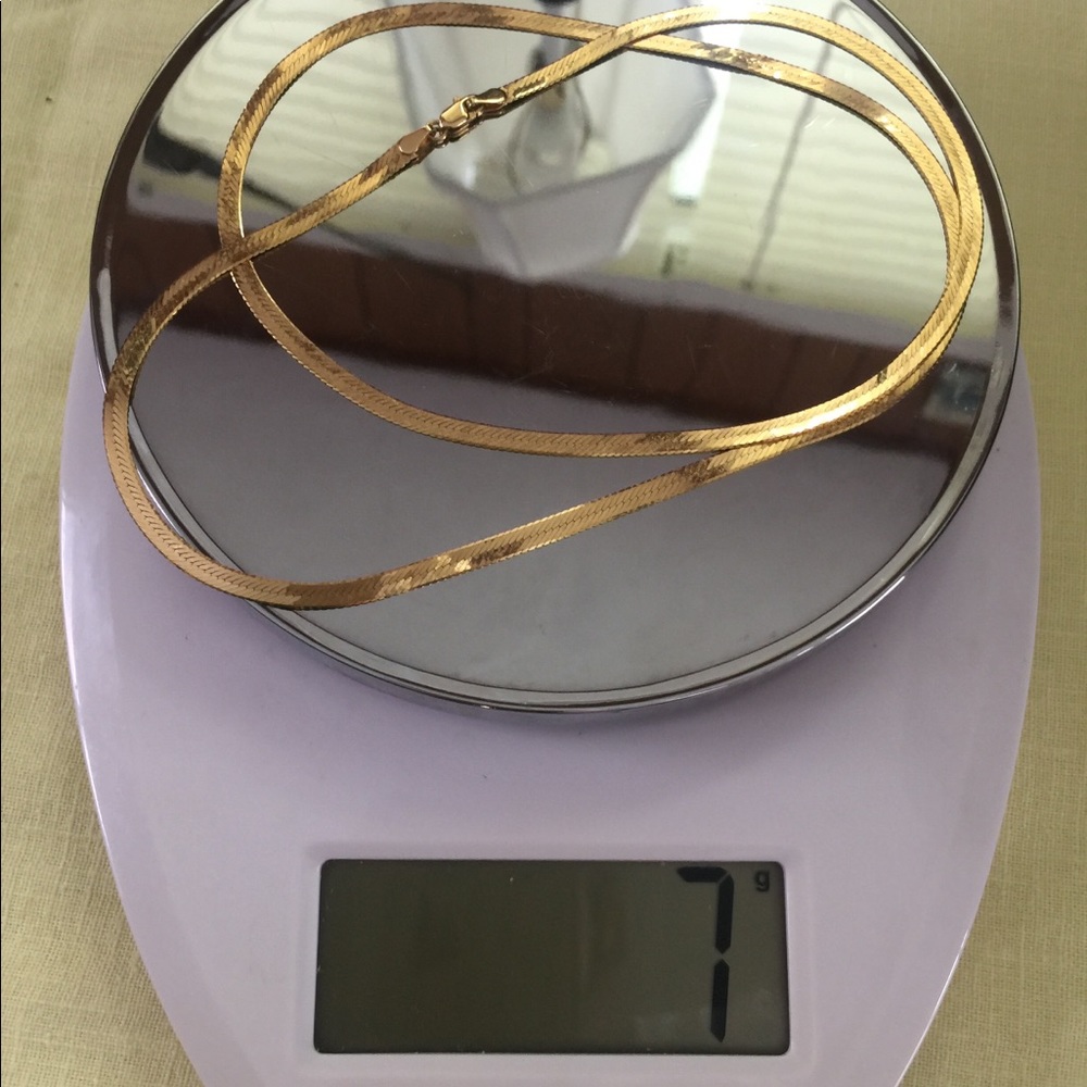 10% OFF 4K Gold ~3mm 7Gram 24” Herringbone Necklace 24"